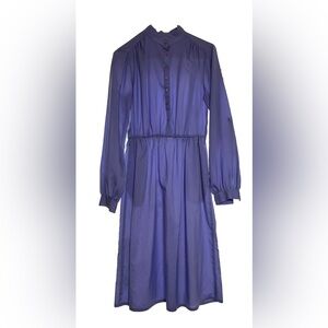 Elegant Purple Long Sleeve Dress